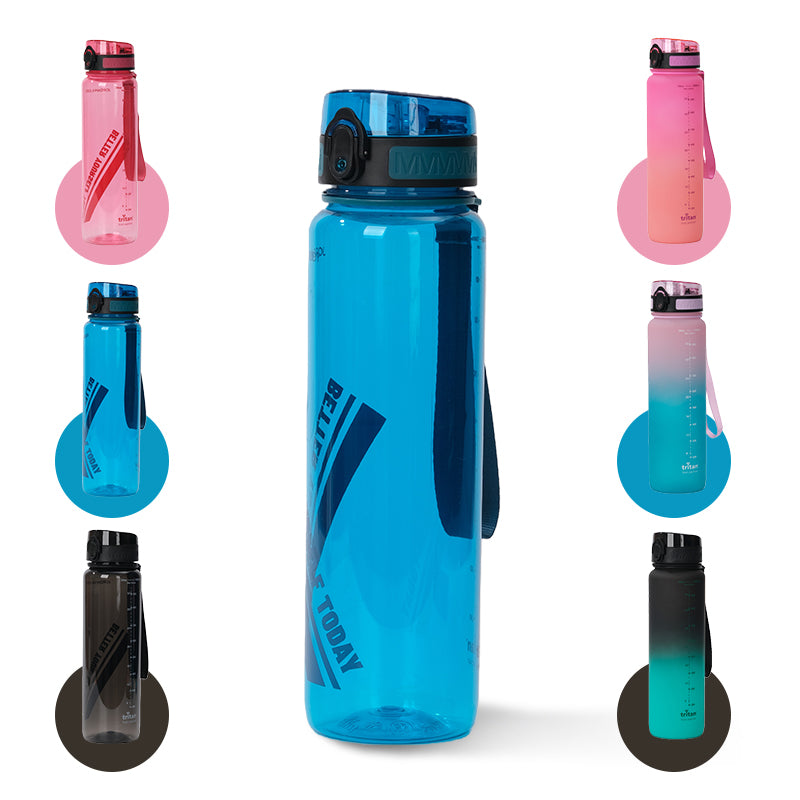 Gourde de sport Jordan & Judy Tritan avec poignée, Pure Blue, 1 000 ml