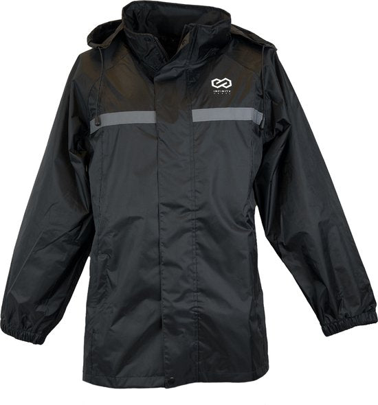 Infinity Goods Combinaison de pluie - Femmes et hommes - Taille XXL - Imperméable et respirant - Réfléchissant - Noir