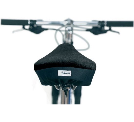 TEMPUR® - Housse de selle de vélo - Noir - 33,5 x 33 x 3 cm - Grand - Housse de selle de vélo - Confort - Mousse à mémoire de forme