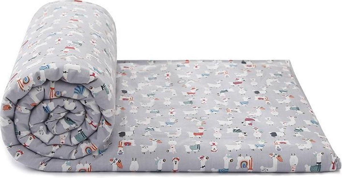 Housse de couverture lestée Litollo - Enfant (100x150cm) - 4 saisons - Motif animal