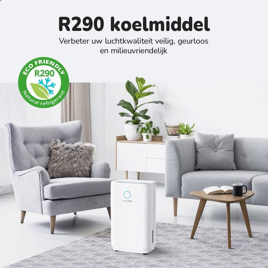 Déshumidificateur Bloomfold - 25L par jour - Fonction Lavage-Séchage incluse - Convient pour le salon, la chambre, la cave et la salle de bain - Déshumidificateur - Blanc