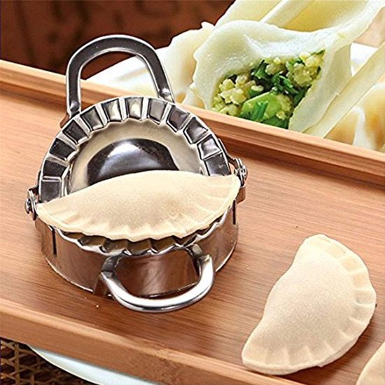 Qualisce Machine à raviolis - Machine à pâtes - Emporte-pièces - Coupe-raviolis - Rouleau à pâtisserie - Acier inoxydable