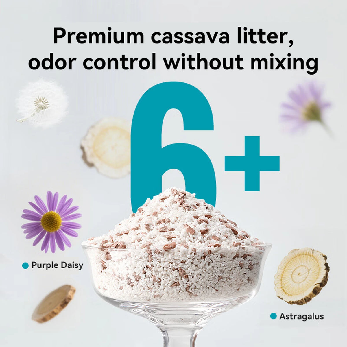 Litière pour chat Ochama Tapioca - À agglomération rapide - Inodore - 4 x 2,5 kg - 10 kg - Blanc crème
