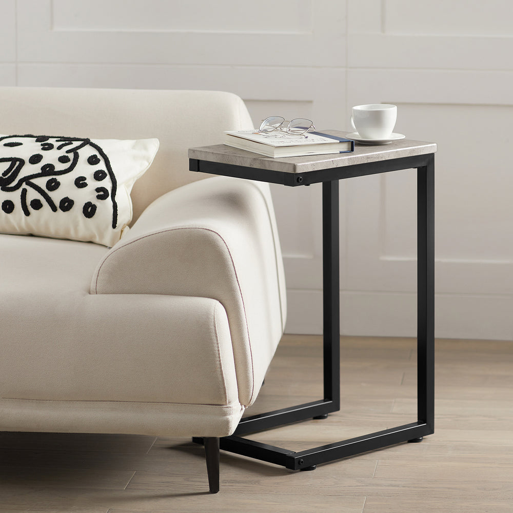 SoBuy FBT44-HG Table d'appoint - Support métal - 30x60x40 cm -Gris