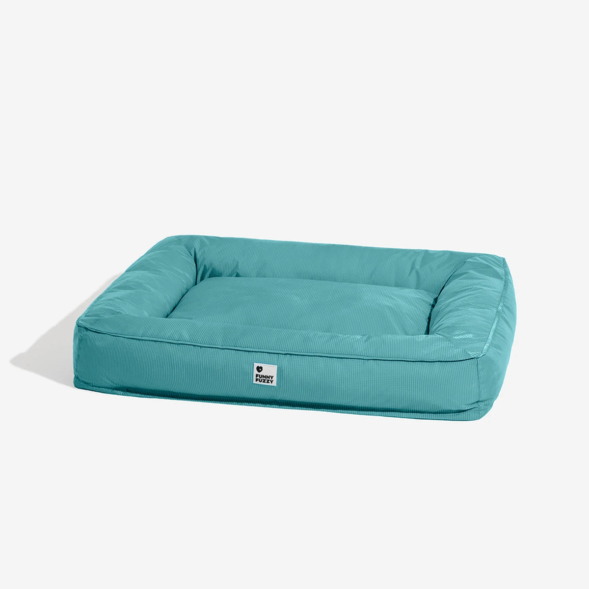 Lit orthopédique pour chien FUNNYFUZZY - L - 75 x 58 x 13 cm - Vert foncé - Résistant à l'eau