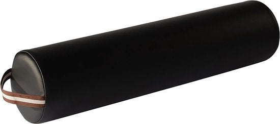 ZenGrowth® Table de massage – Coussin rond pour les genoux – Noir – 66 cm x 15 cm – Coussin cylindrique – Coussin pour les genoux – Fermeture à glissière pratique – Confortable – Hygiénique