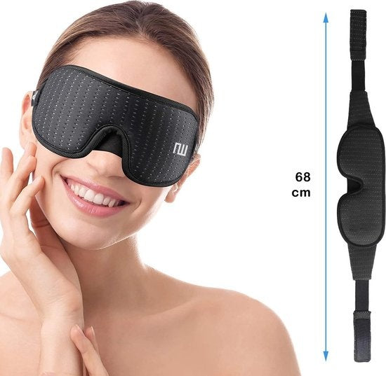 Masque de sommeil Northwall Luxe - 100% occultant - Mousse à mémoire 3D - avec sac de rangement