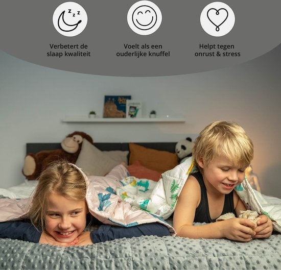 Ella® Verzwaringsdeken Kind 4,5kg - 100 x 170cm - Zwaartedeken - Weighted Blanket - Verzwaarde Deken - OEKO-TEX Katoen & Minky Fleece