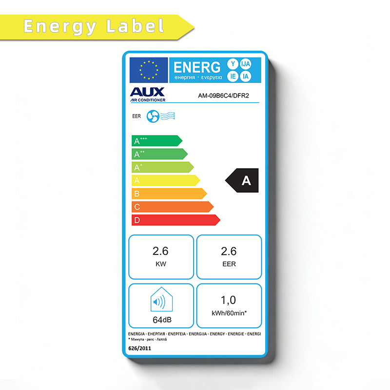 Climatiseur mobile AUX 3-en-1 - 9 000 BTU - Wi-Fi - classe énergétique A