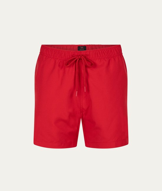 Maillot de bain Undiemeister pour homme - Séchage rapide - Poches zippées - 100 % polyester recyclé - Fiery Sunrise (rouge) - Taille L