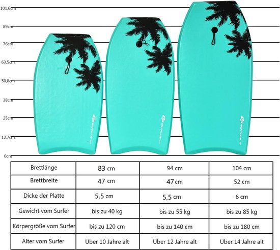 COSTWAY : bodyboard, planche de natation, planche de surf pour enfants, planche de surf, planche de SUP