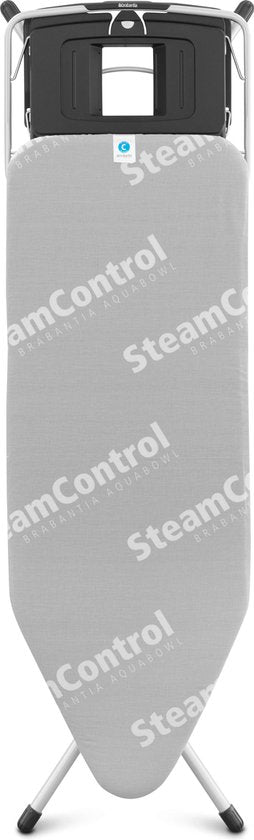 Brabantia Steam Control Table à repasser C - avec support de centrale vapeur - 124 x 45 cm