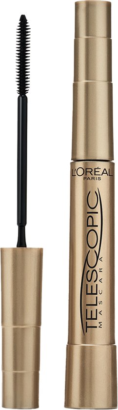 Mascara Telescopic de L’Oréal Paris - Mascara allongeant pour des cils visiblement plus longs - Volume sans paquets - Noir - 8 ml