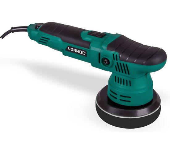 VONROC Polisseuse excentrique - Polisseuse - 650W - Ø125mm - Démarrage progressif - Puissance fixe & 1 disque de polissage