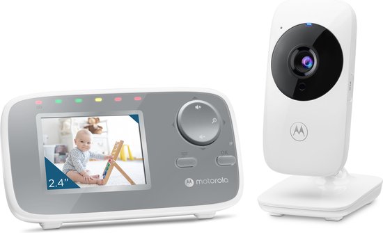 Babyphone Motorola Nursery avec caméra - Baby Monitor VM482 - Caméra pour bébé avec écran couleur de 2,4 pouces, communication bidirectionnelle, capteur de température et vision nocturne infrarouge - Portée de 300 m