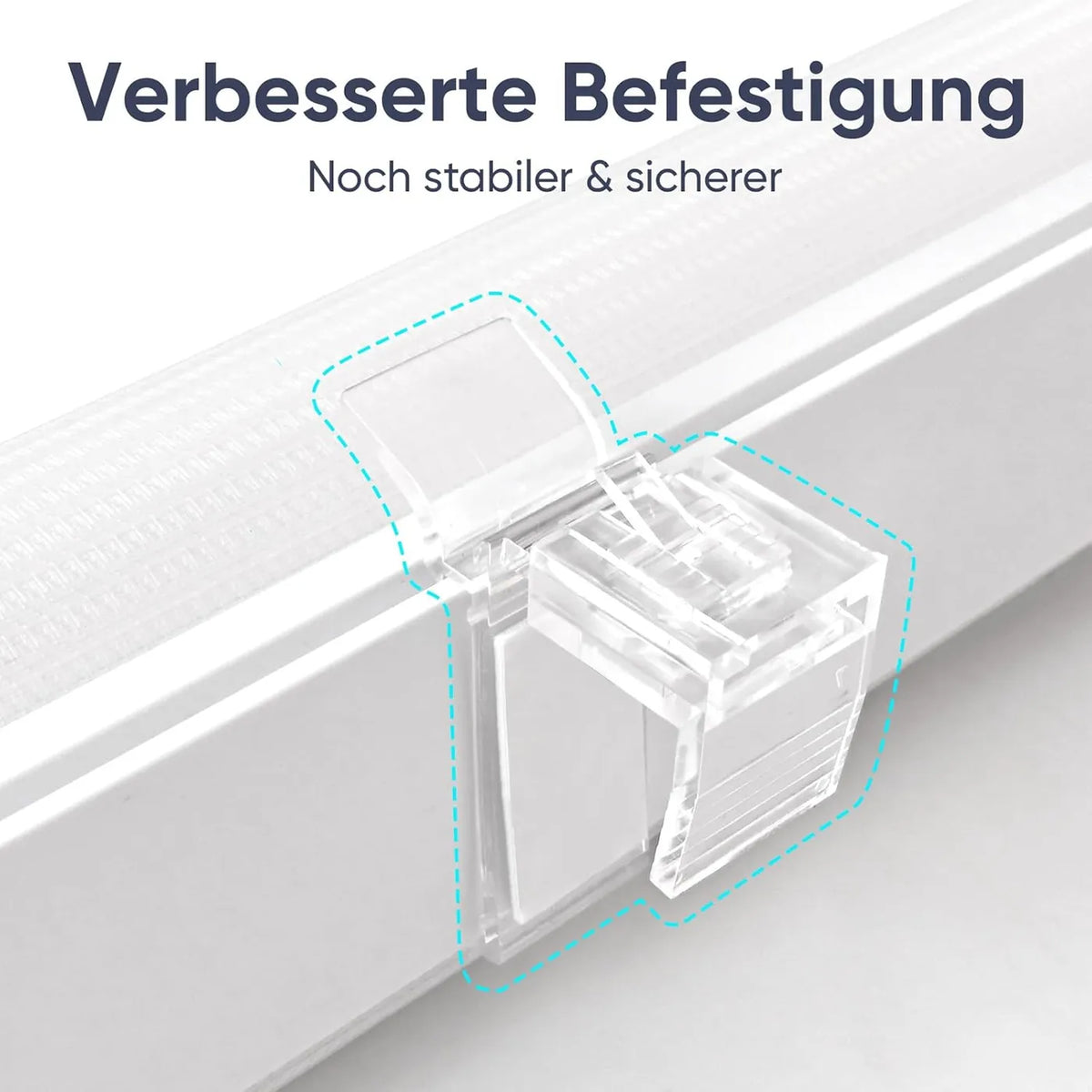 Store enrouleur Sekey Duo sans perçage - 45 x 150 cm - Réglage de la luminosité - Revêtement thermoprotecteur - Blanc