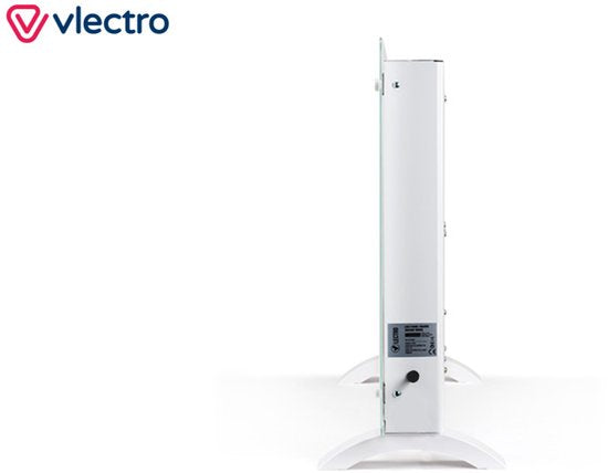 Vlectro - Cuisinière électrique et convecteur - 2000W - Affichage LED et télécommande - Métal blanc et plastique - Montage mural et autoportant - Efficacité énergétique avec thermostat