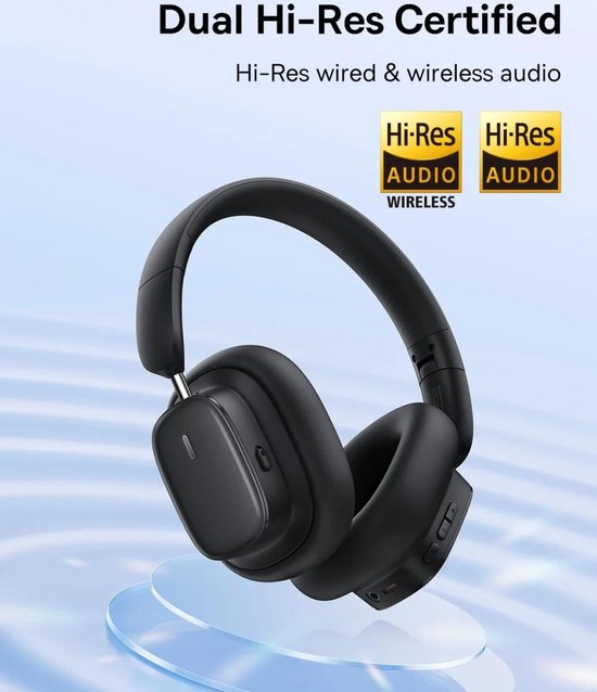 Casque Bluetooth Baseus Bowie H1i avec réduction de bruit (ANC), sans fil, noir