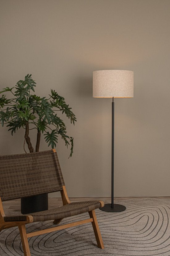 Lucide MAYA - Lampadaire - Ø 45 cm - 1xE27 - Beige - Japandi