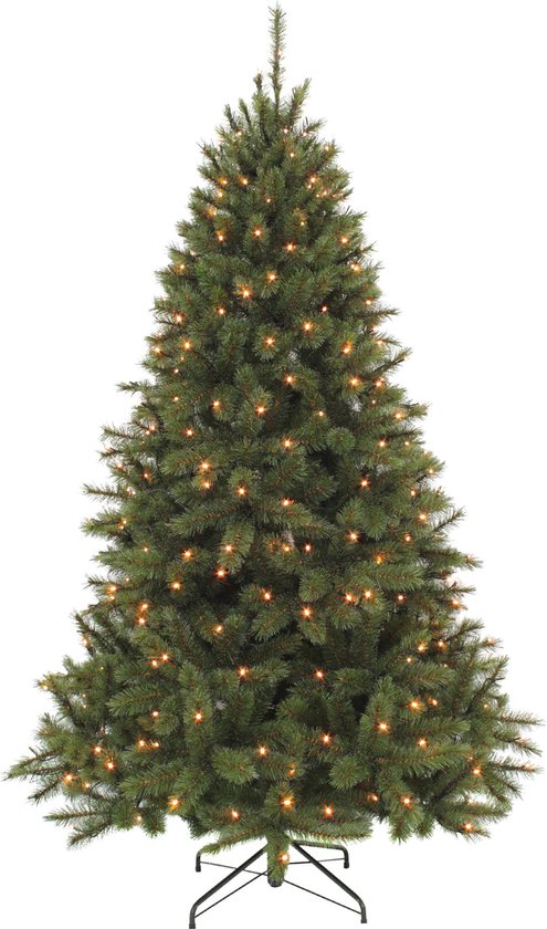 Triumph Tree Bristlecone Artificial Christmas Tree with LED Lights - H185 x Ø119 cm - Dark Green (vert foncé)