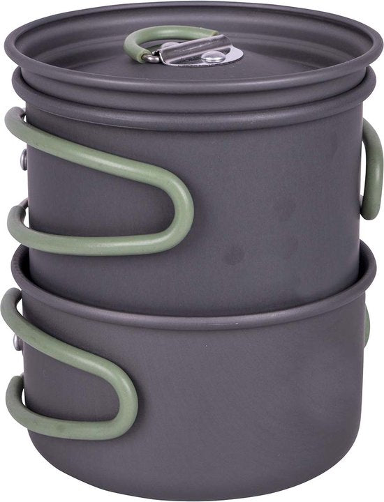 Bo-Camp - Batterie de cuisine - Explorer - 2 pièces - Anodisation dure - Aluminium