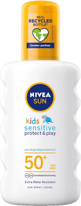 NIVEA SUN Babies & Kids Sensitive UV Sun Protection Spray - Bébé et enfant - SPF 50 - Spray solaire - Protection solaire - 200ml