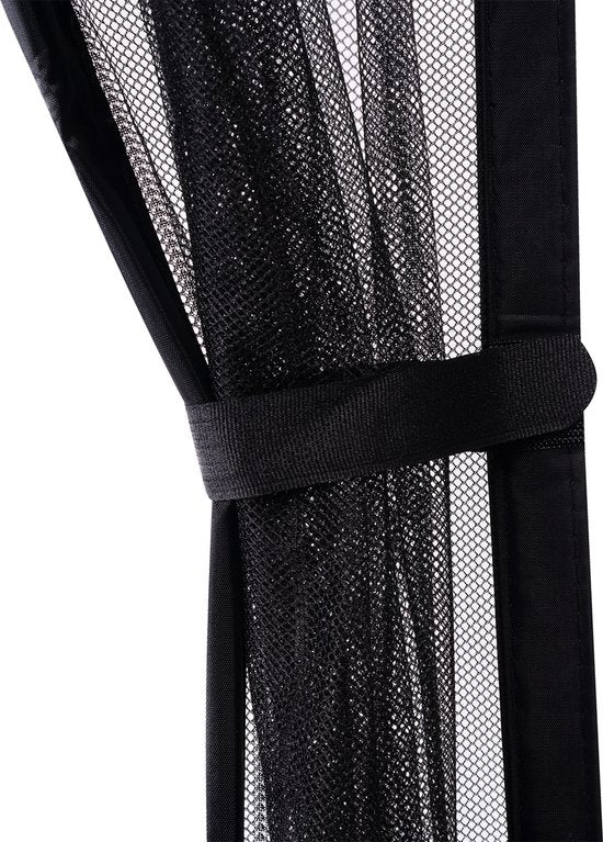 O'DADDY® Rideau de porte - Rideau anti-mouches - magnétique - moustiquaire de porte de luxe 100 x 230 cm - Noir Hor - Rideaux à cornes - Porte à cornes