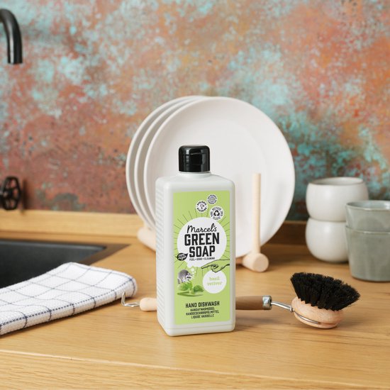 Savon vert Marcel liquide vaisselle Basilic & Vétiver Herbe