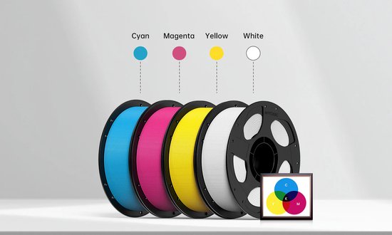 Filament 3D AnyCubic PLA Basic blanc, 1,75 mm, 1 kg.