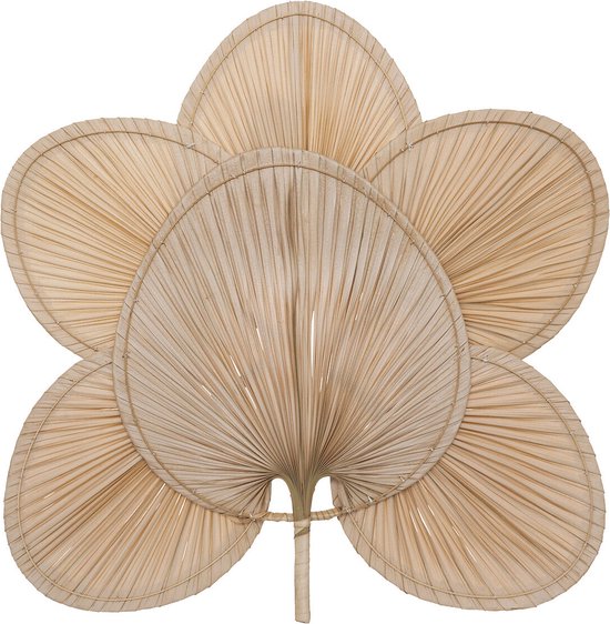 Décoration murale Atmosphera Selma « feuille de palmier » 70 x 4 x 70 cm - Naturel