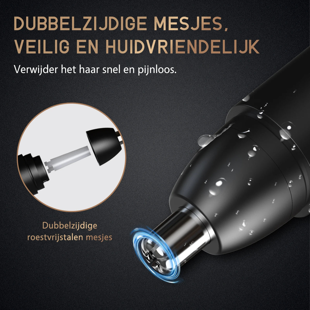 Tondeuse rechargeable MAXGROOM pour poils du nez et des oreilles