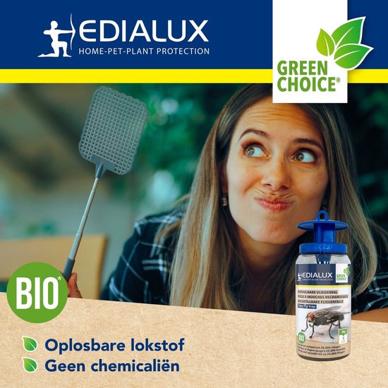 Piège à mouches réutilisable Edialux - Appât inclus