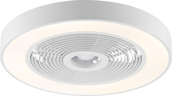 Brilliant Catania - Ventilateur de plafond - LED 40 W - CCT - 2700 K-6500 K - Intensité réglable - ICRGB - Veilleuse - Minuterie - Télécommande - Blanc
