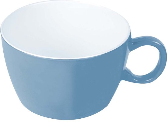 Bo-Camp - Bol à soupe - Bicolore - Mélamine - Lot de 4 - Bleu