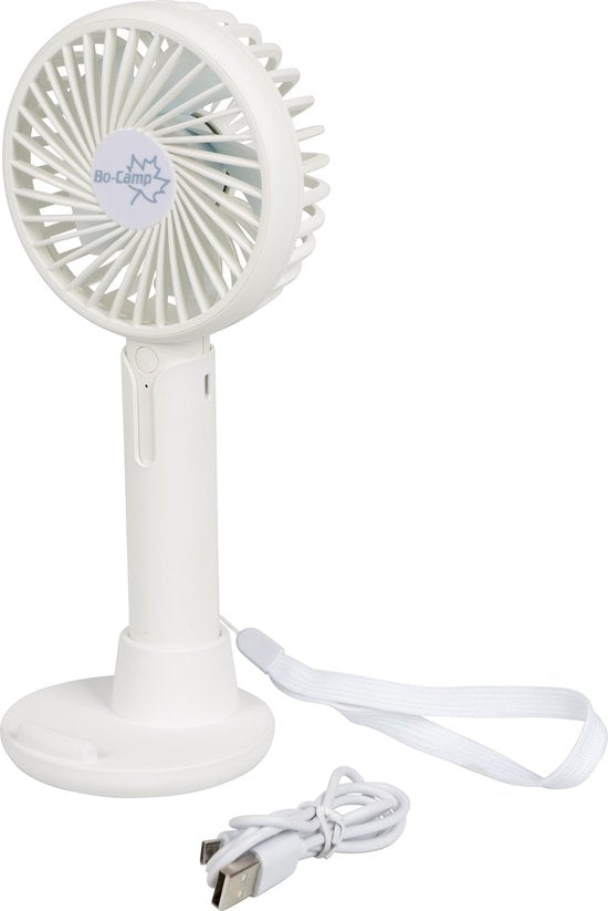 Bo-Camp - Ventilateur à main - Avec support - Rechargeable