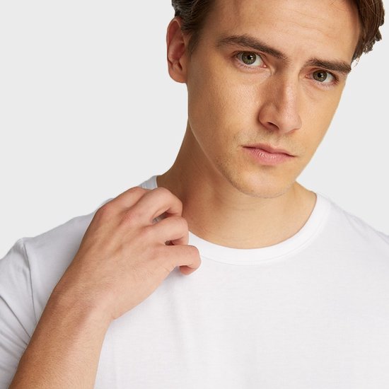 T-shirts Calvin Klein pour homme, col rond, lot de 3, blancs