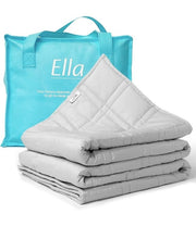Couverture lestée EL-Life 7kg 135 x 200cm - OEKO-TEX Coton - Gris clair