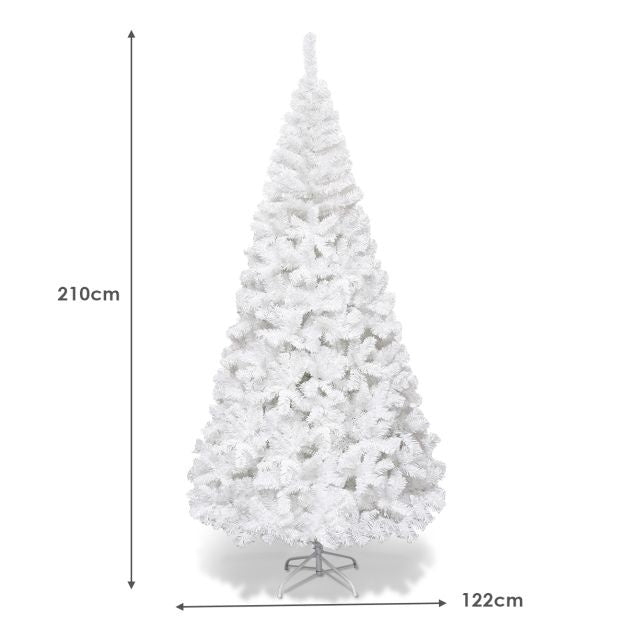 Coast Arbre de Noël Sapin Artificiel -Support métallique - 240 cm - Blanc