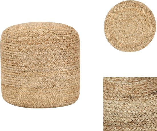 vidaXL - Pouf - fait main - 40 x 45 cm - jute
