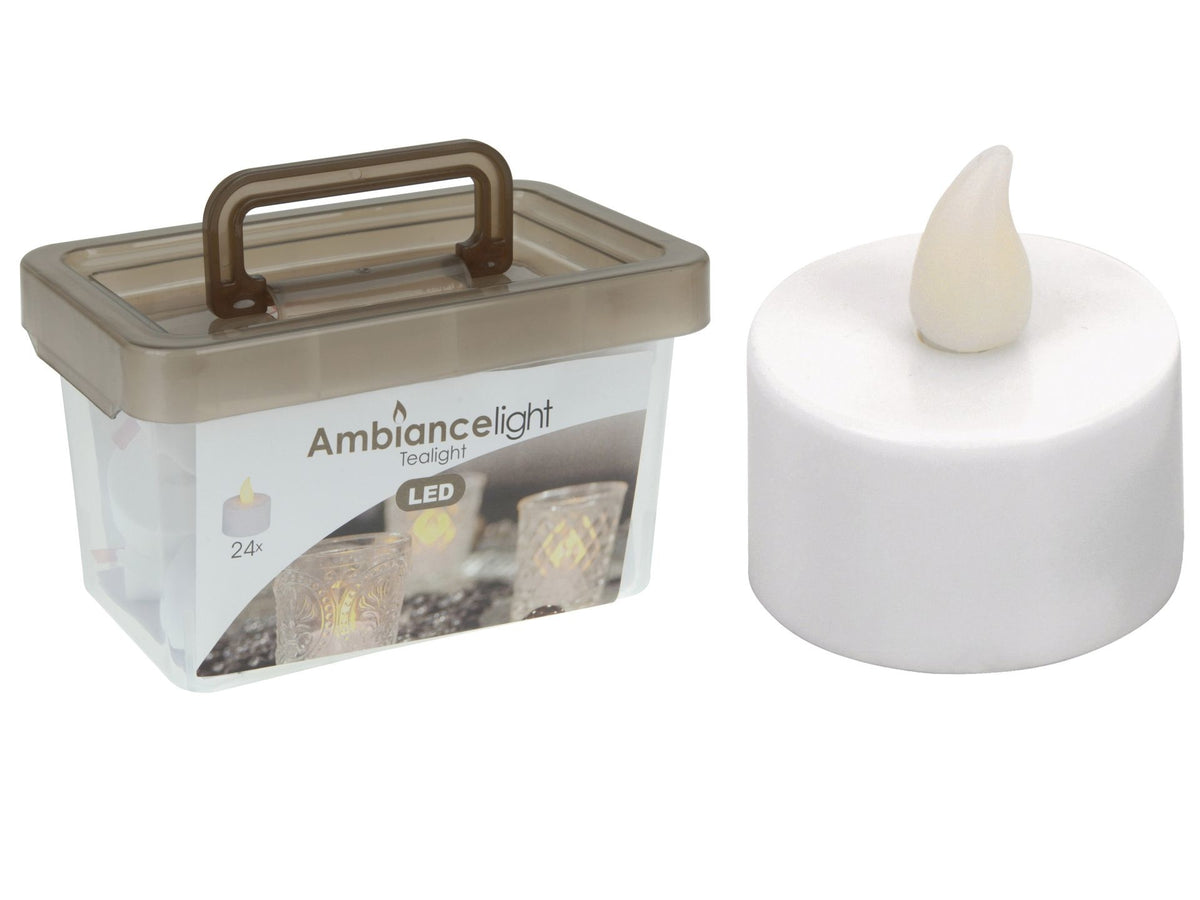 Set de bougies chauffe-plat - LED - Boîte de 48 bougies - piles incluses