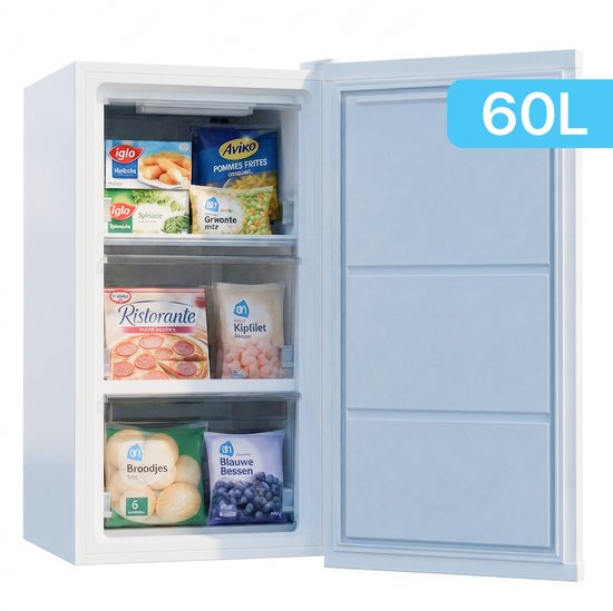 Congélateur de table Joula - Modèle autonome mini / petit format - 60 litres - 3 tiroirs de congélation - Blanc