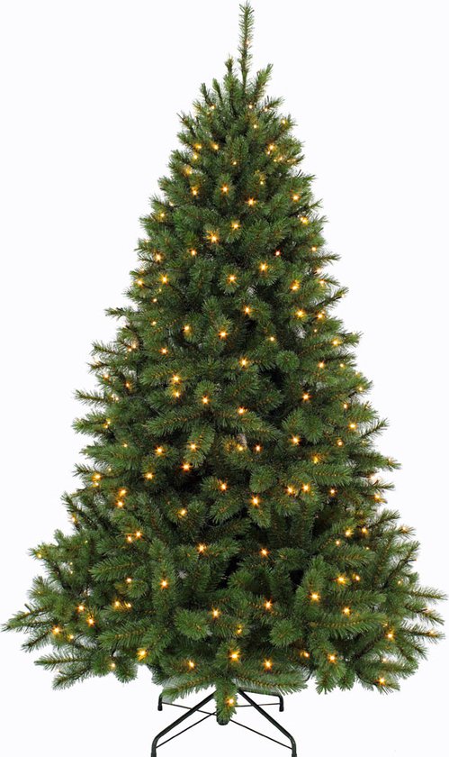 Triumph Tree Bristlecone Artificial Christmas Tree with LED Lights - H185 x Ø119 cm - Dark Green (vert foncé)