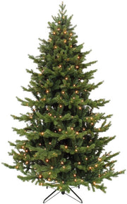 Sapin de Noël artificiel Triumph Tree Sherwood Deluxe avec éclairage LED - Sapin de Noël artificiel H 185 x Ø 127 cm - Vert