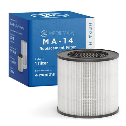 Filtre de rechange Medify Air MA-14 - HEPA H13 et charbon actif - 1 pièce - 17,5 × 17,5 × 16,5 cm
