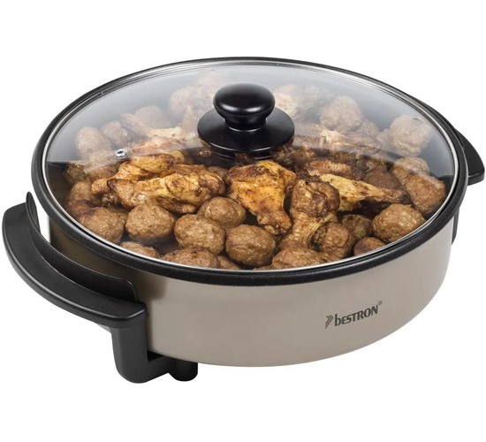 Poêle multifonction Bestron AHP1200SAT, finition satinée