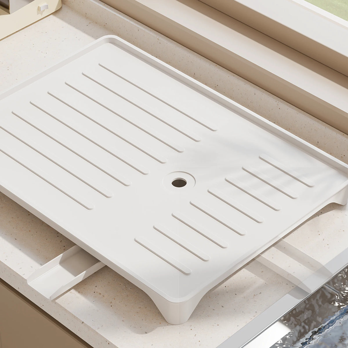 Égouttoir pliable Maxcook - 2 niveaux en acier inoxydable - Avec bac de récupération - 42 × 32 × 30 cm
