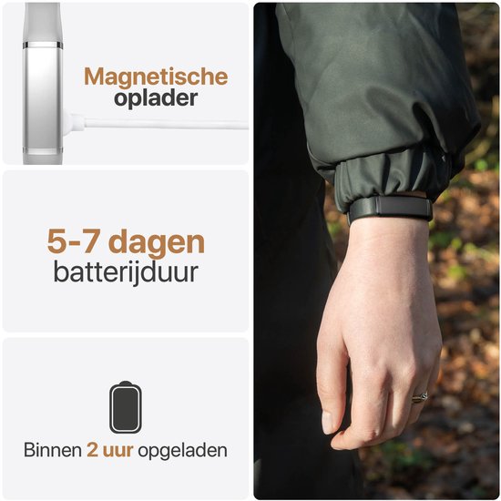 Tracker d'activité - Étanche IP68 - Mesure de la fréquence cardiaque, de la SpO₂ et du sommeil - Podomètre - Aluminium anodisé - Application BREND - Rose - BREND BR-2249