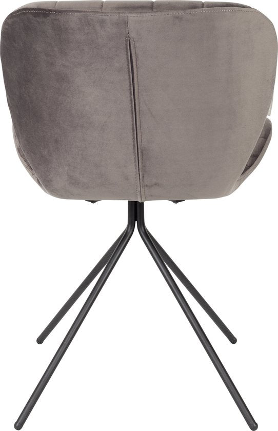 Chaises de salle à manger Zuiver OMG Velvet grises - Lot de 2