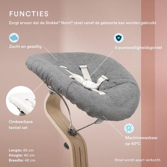 Ensemble pour nouveau-né Stokke Nomi Noir, Gris et Sable