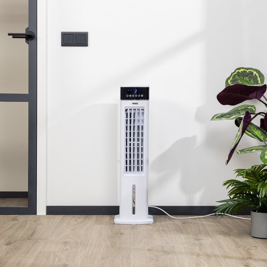 Climatiseur Princess Smart avec application et télécommande – Climatiseur sans tuyau – Réservoir d'eau de 3,5 L – Ventilateur oscillant avec fonction rafraîchissante – Rafraîchisseur d'air portable pour chambre, salon, bureau – Blanc – Économe en énergie